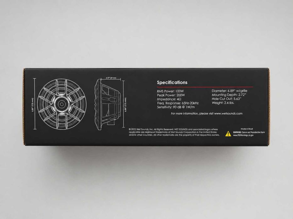 Wet Sounds 6.5" – комплект тонколони с решетки