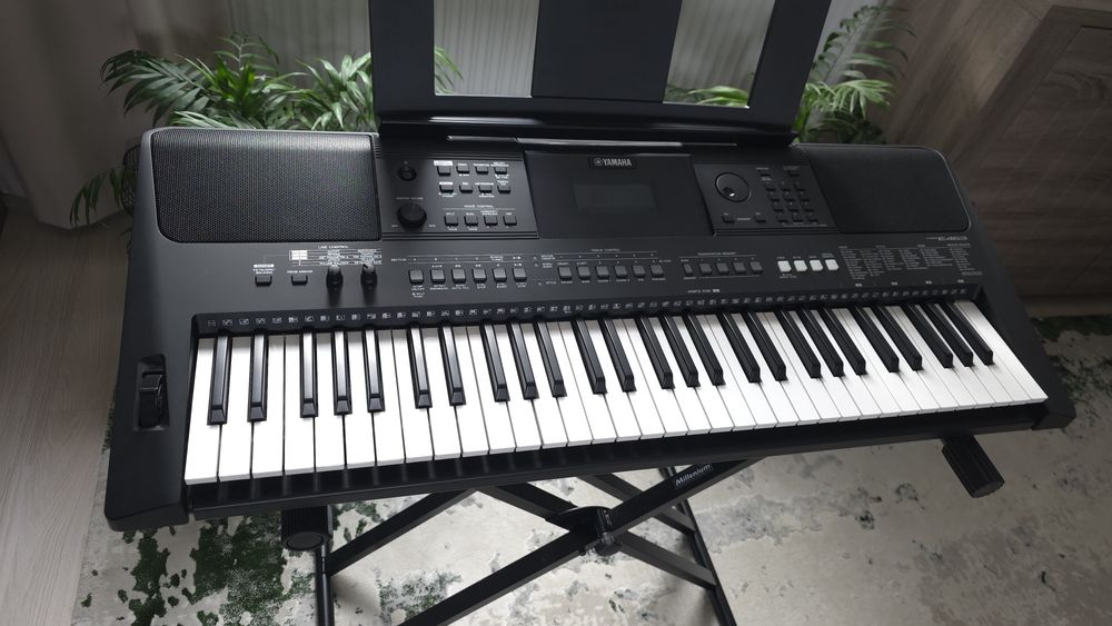 Orga Yamaha PSR-E463 impreuna cu stand reglabil dublu milenium