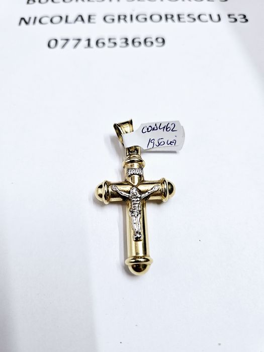Vand pandantic cruce din aur 14 k 4.06 g cod 462