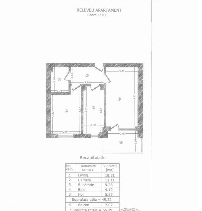 Apartament 2 Camere Drumul Dealu Cucului