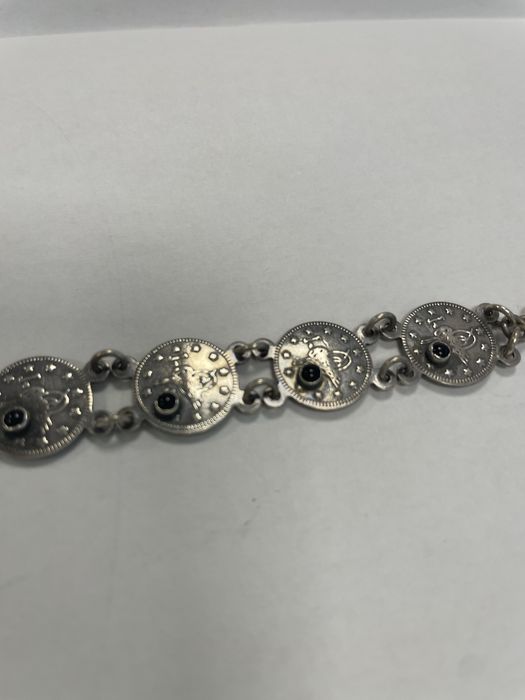 Bratara argint speciala cu pietre mici onix