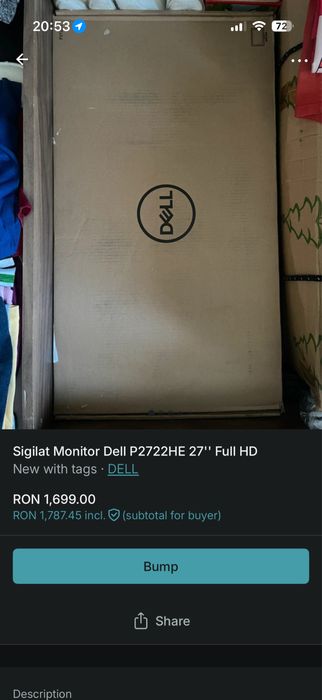 Sigilat Monitor Dell P2722HE 27" Full HD