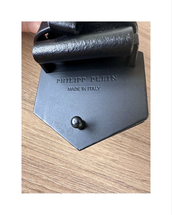 Мъжки колан Philipp Plein черно/червено