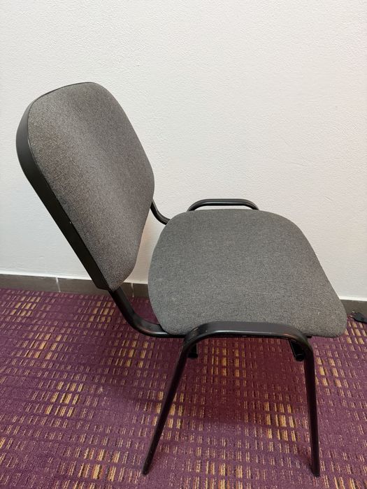 Scaun conferinta Felicia, fix, stofa C13, gri inchis