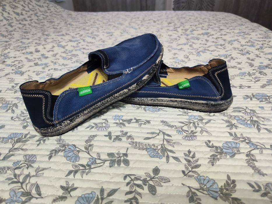 Слипоны мужские джинсовые