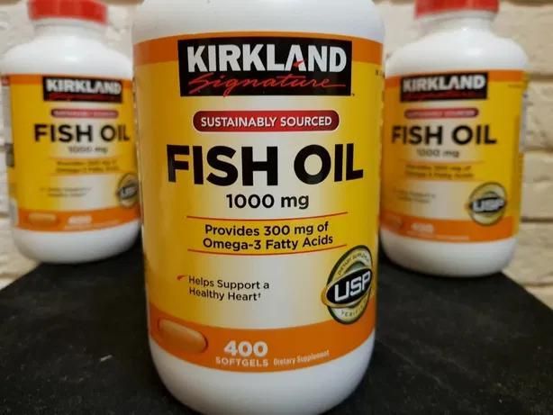Омега-3  Рыбий жир Kirkland Signature 1000мг 400 шт. Возможна доставка