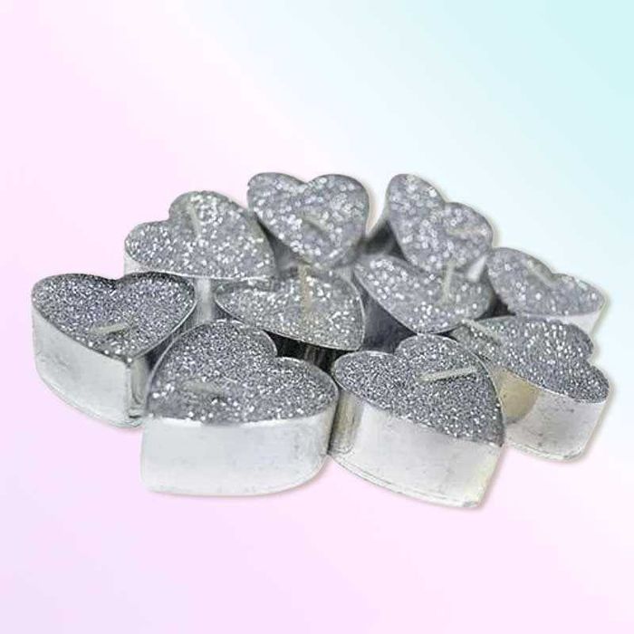 Комплект 25 декоративни свещи сърце