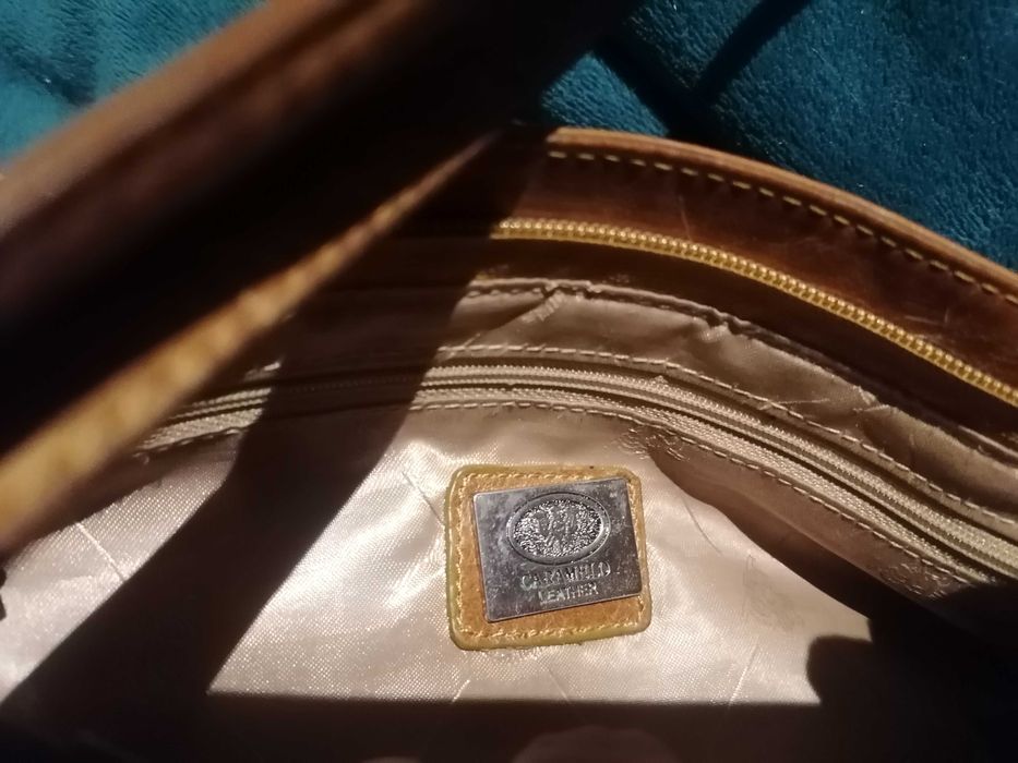 Set pantofi si geanta piele maro