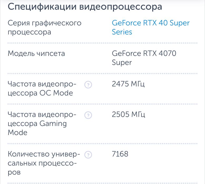 Видеокарта RTX 4070 SUPER