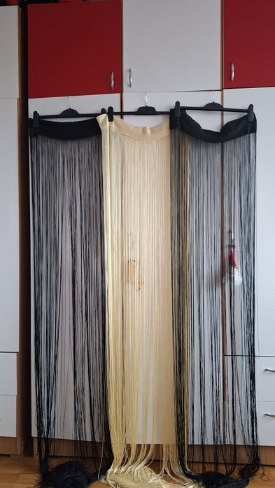 Set 3 perdele franjuri