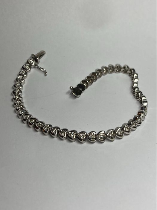 Bratara aur alb cu diamante 1.01ct