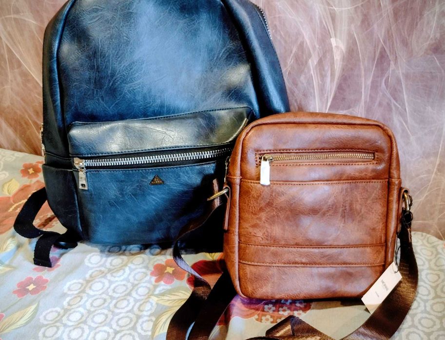 Нова Луксозна кожена раница