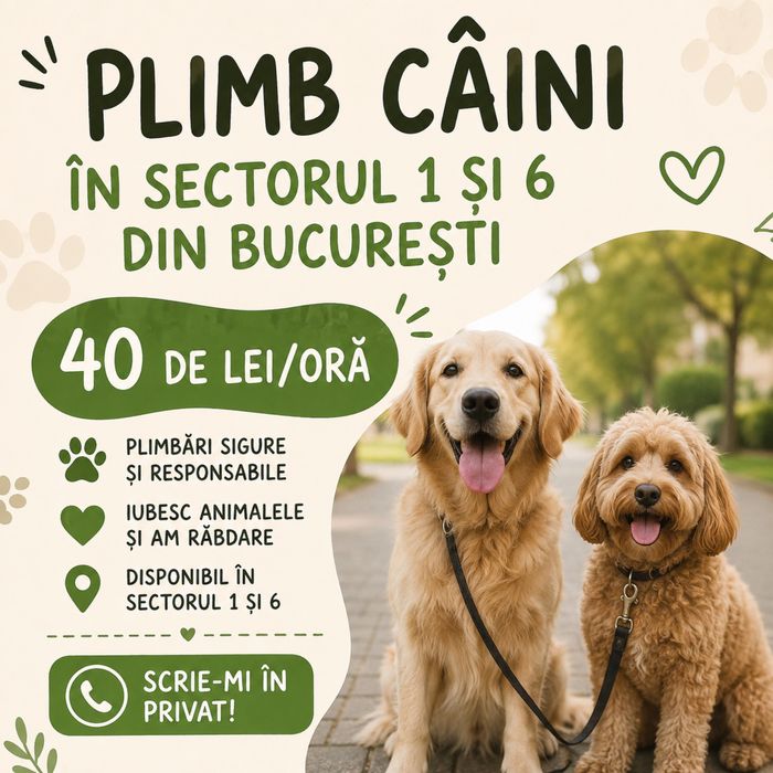 Plimb câini în sectoarele 1 si 6