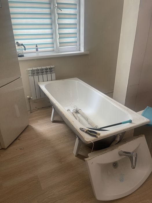 Продаётся стальная ванна б/у 170×75 см