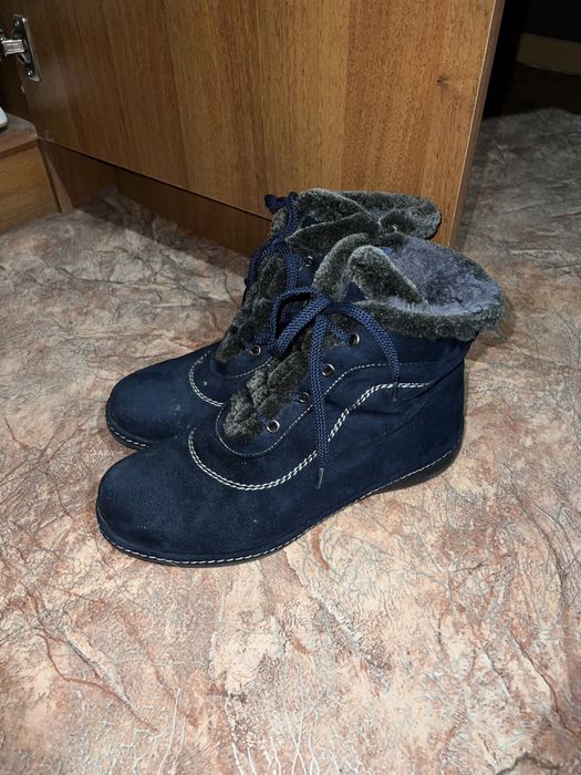Зимние натуральные ботинки