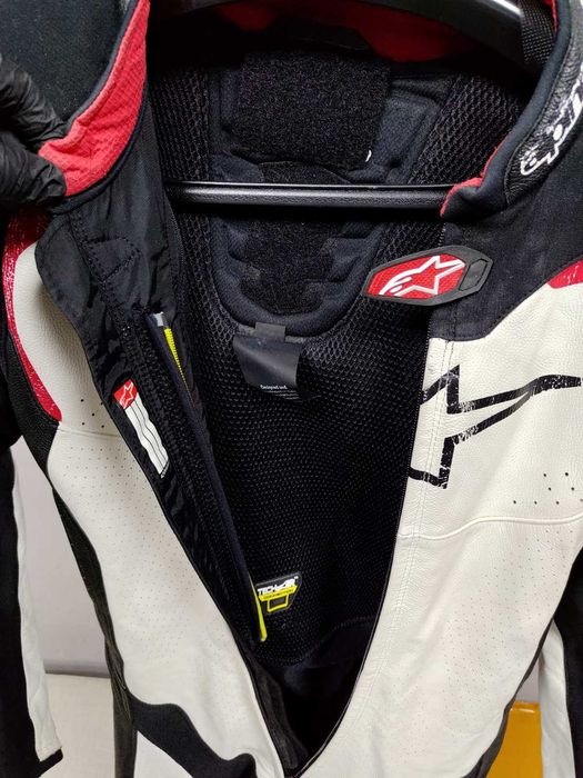 Кожен мото екип Alpinestars GP Pro white red 52