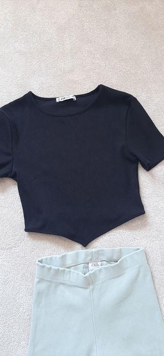 Set pentru fete, colanti scurti ZARA si tricou NewYorker/13ani