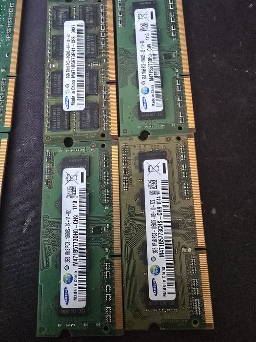 Лот RAM памет за лаптоп DDR3 (10x4GB) + Бонус (6x2GB)
Описание: