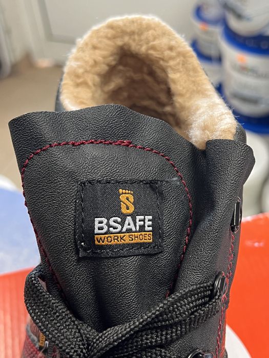 Работни обувки кожени с вълна . Зимни боти всички номера