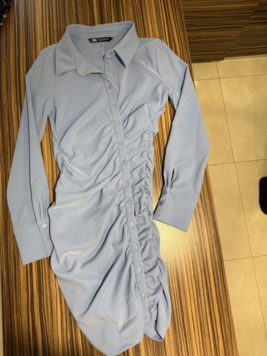 Светлосиня рокля Зара, размер М, 15€