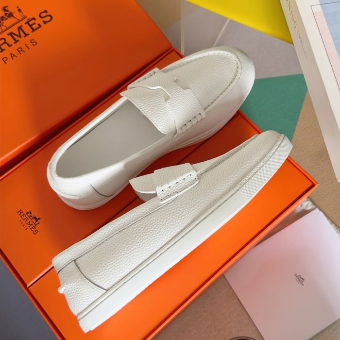 Mocasini Hermes White Originali  ! Premium Luxury -Piele naturala 100% -Colectia noua !