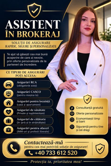 Asistent în brokeraj – Oferte de asigurări | RCA, CASCO, Locuință