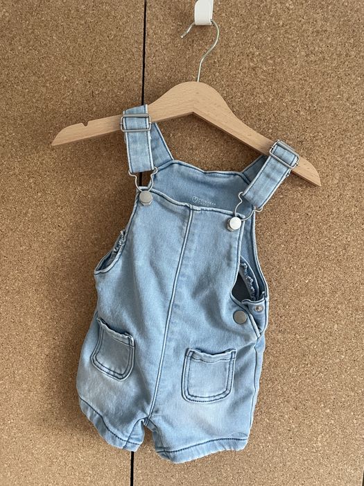 Salopeta blugi si tricou Primark 68