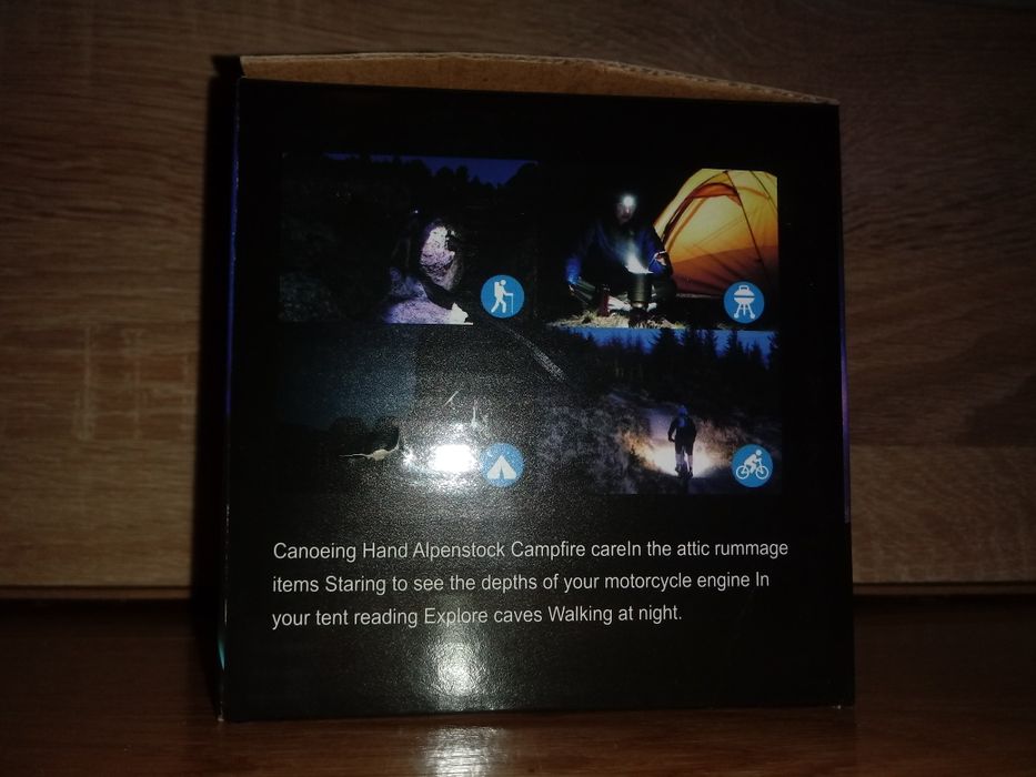 НОВ фенер - челник с 8 диода и 5 функции на светене