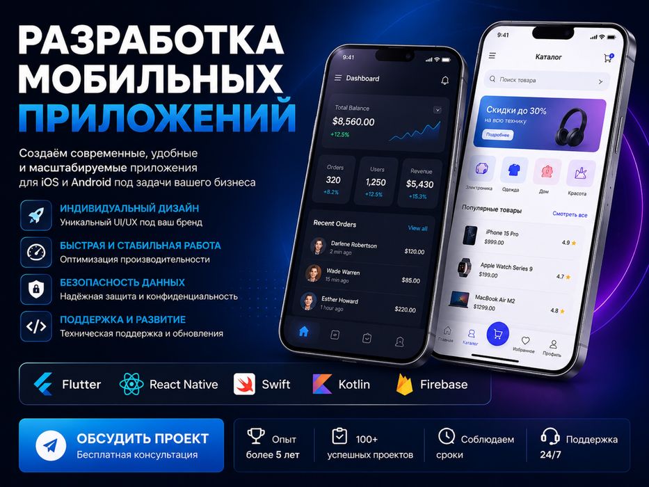 Разработка Приложения для IOS и ANDROID