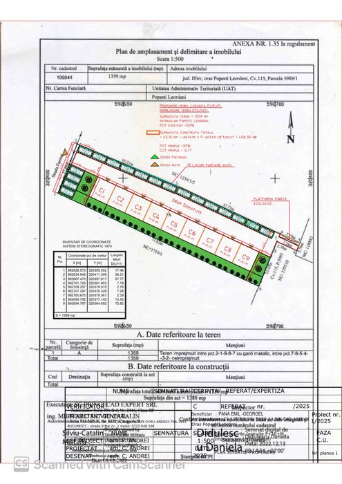 Teren de vanzare direct propietar  Popesti Leordeni