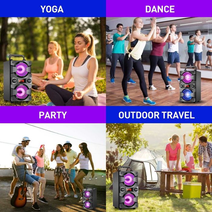BLUETOOTH Караоке Колона с микрофон и дистанционно , безжична