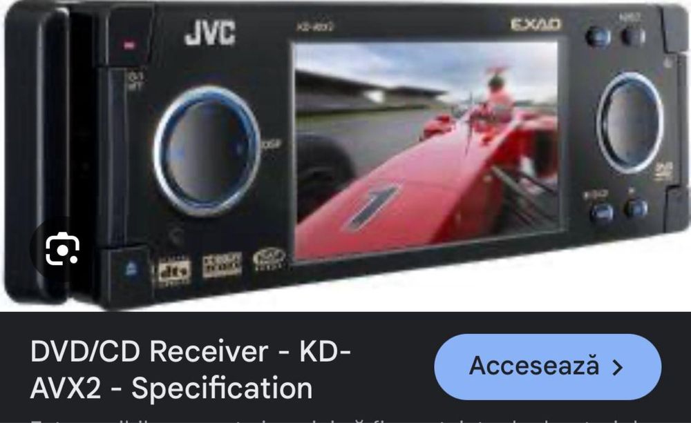 CD/Dvd player auto JVC Kd Avx 2-adaptor BT Usb