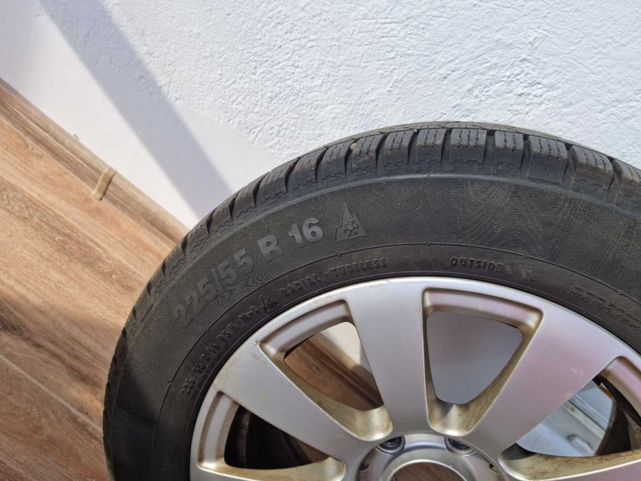 Jante aliaj orig Mercedes R16 cu anvelope iarna Continental 225/55/R16