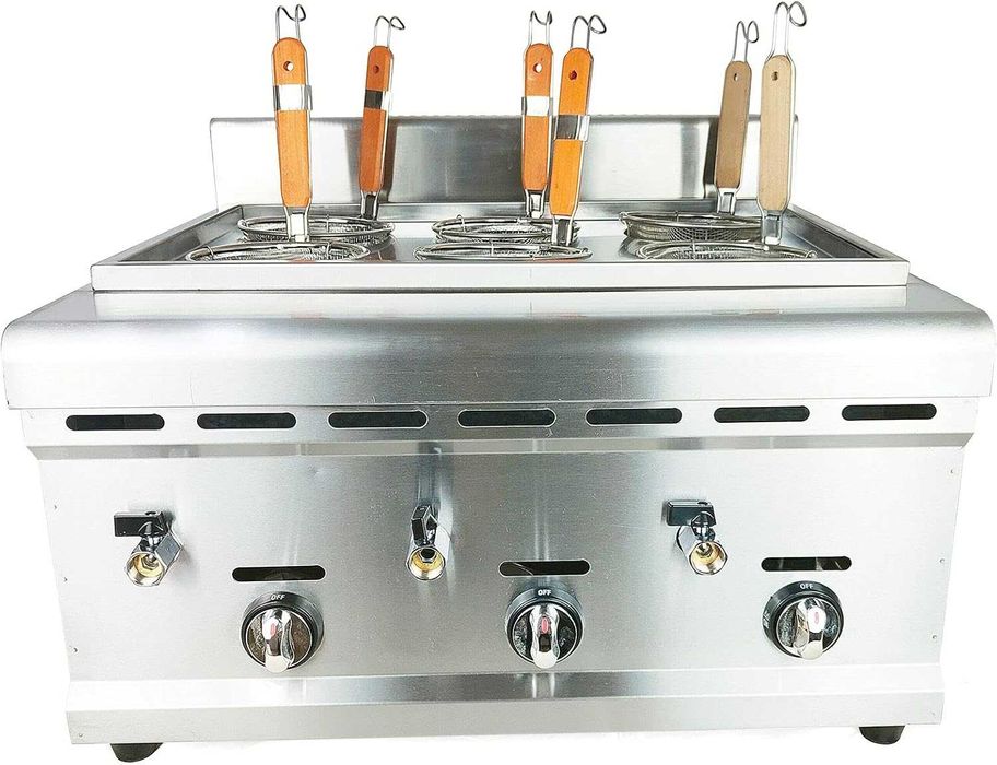 Aparat Gatit Paste Fierbator pe gaz cu 6 cosuri NOU GPL