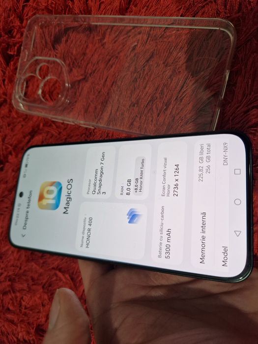 -Honor 400, Nou, 256Gb, 8Ram, Bat: 100%, ireprosabil, folosit doua lun