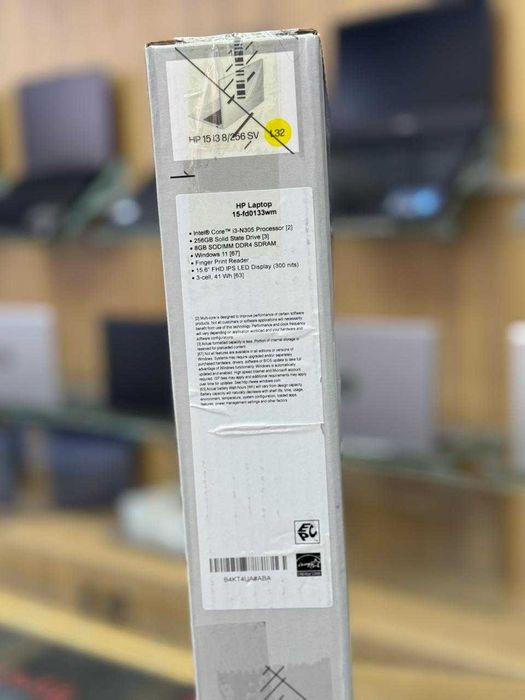 HP 15, Intel Core i3-N305, 8/256GB SSD, 15.6" FHD IPS,Fingerprint