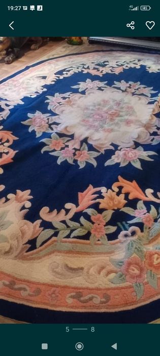 Ковер шерстяной,овальный