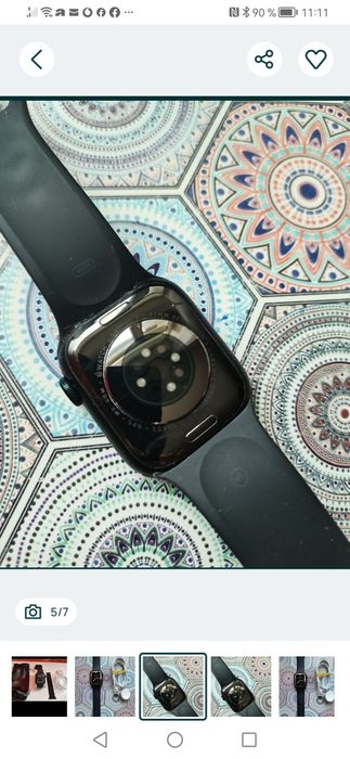 smartwatch Apple seria 7 cu o baterie impecabilă de 99%.