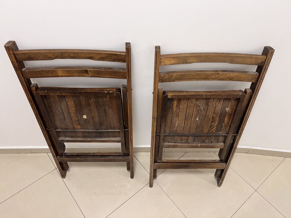 Сгъваеми стола от масивен бук, 2 броя