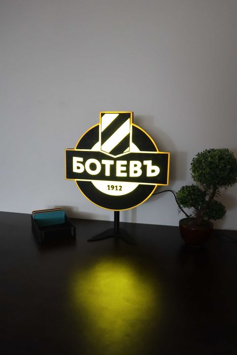 Светещи емблеми на футболни отбори по поръчка