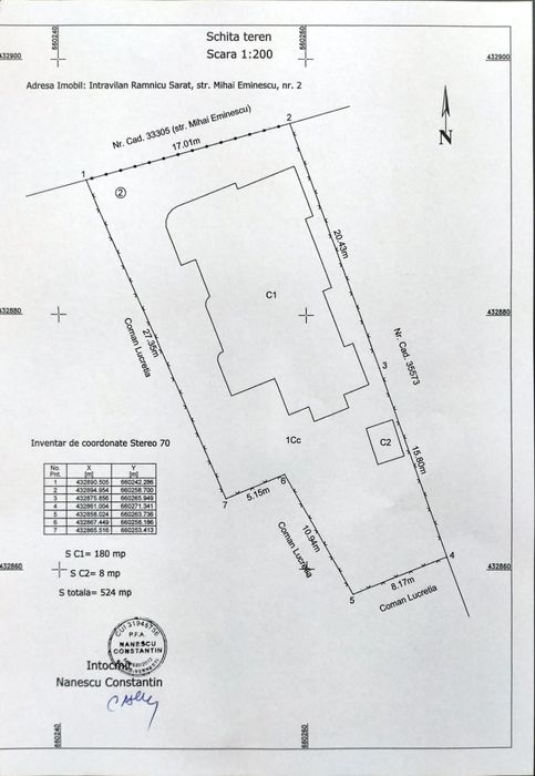 Casa de închiriat impunătoare 180/550 mp ultracentral Rm Sarat