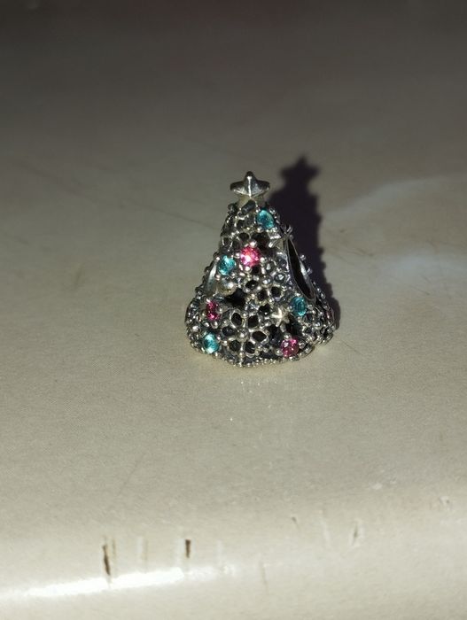 Charm din argint Pandora original brad de Crăciun