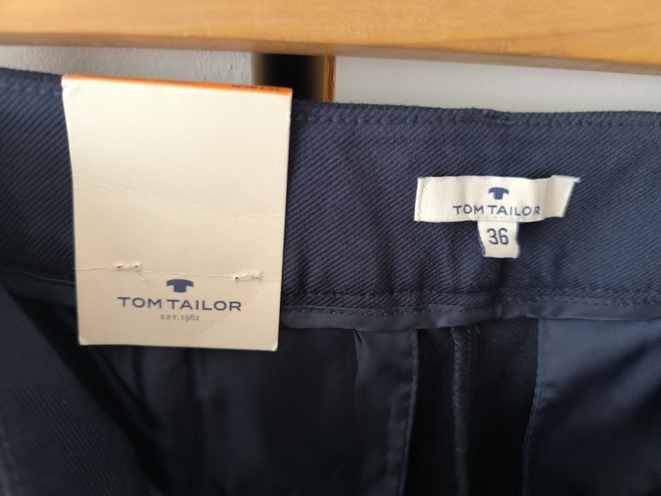 Pantaloni NOI eleganți bleumarin Tom Tailor 36/38