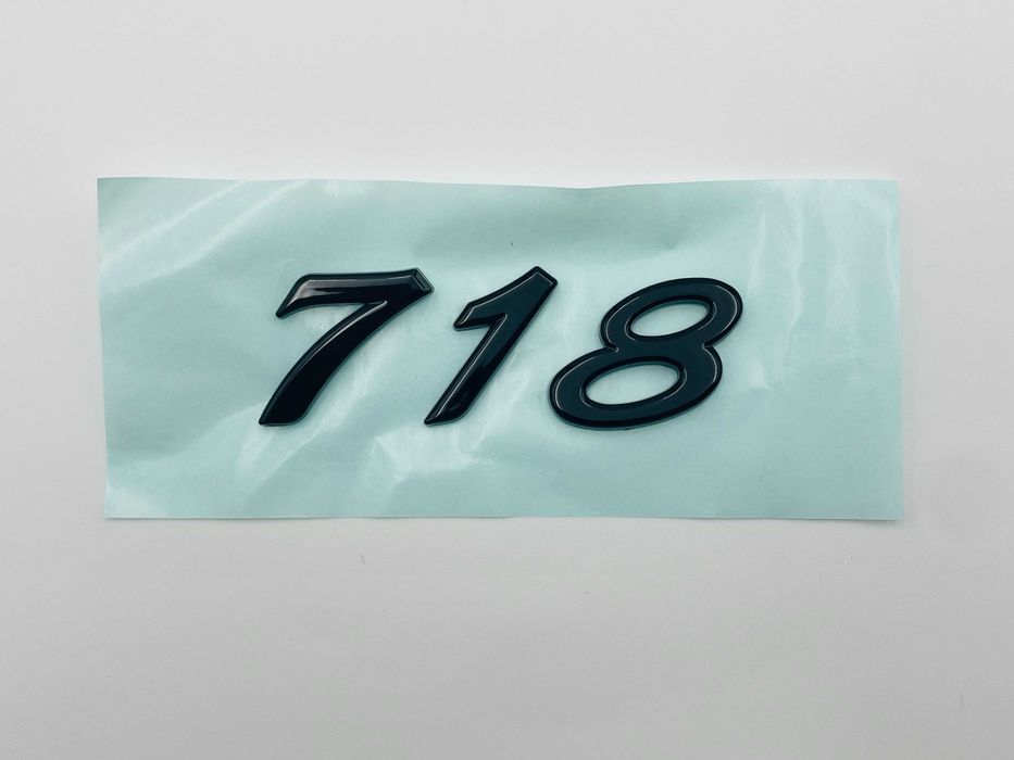 Emblema Compatibila PORSCHE 718 negru