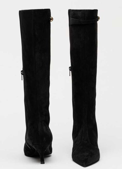 Furla, Cizme NOI mid-calf din piele intoarsa Sfera,37