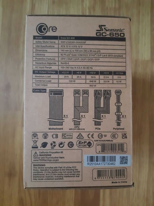 Sursa PC Seasonic Core GC-650 V2 ATX 3.1