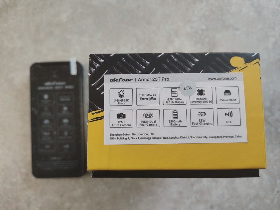Vând/schimb Ulefone Armor 25T Pro, 8/256GB, Cameră Termică, 6500mah, garanție.