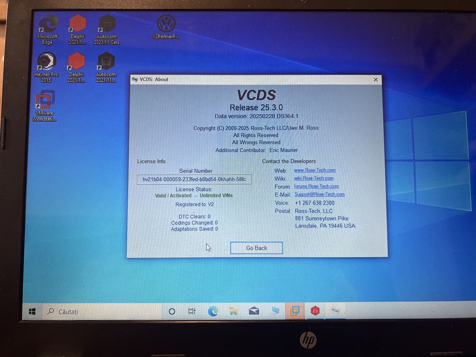 Kit laptop + diagnoza Delphi 2021 DS150e + VCDS 2025 update