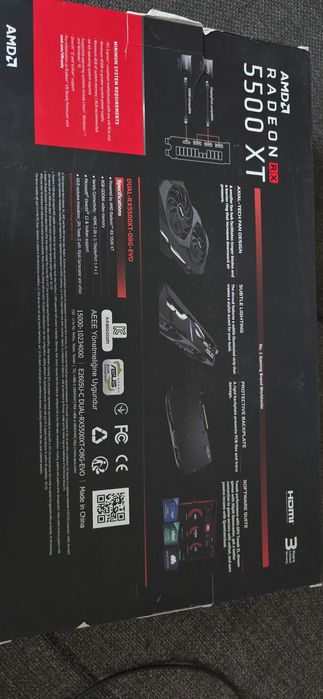 Placa Video Amd Ati Asus Dual 5500XT 8GB OC GDDR6