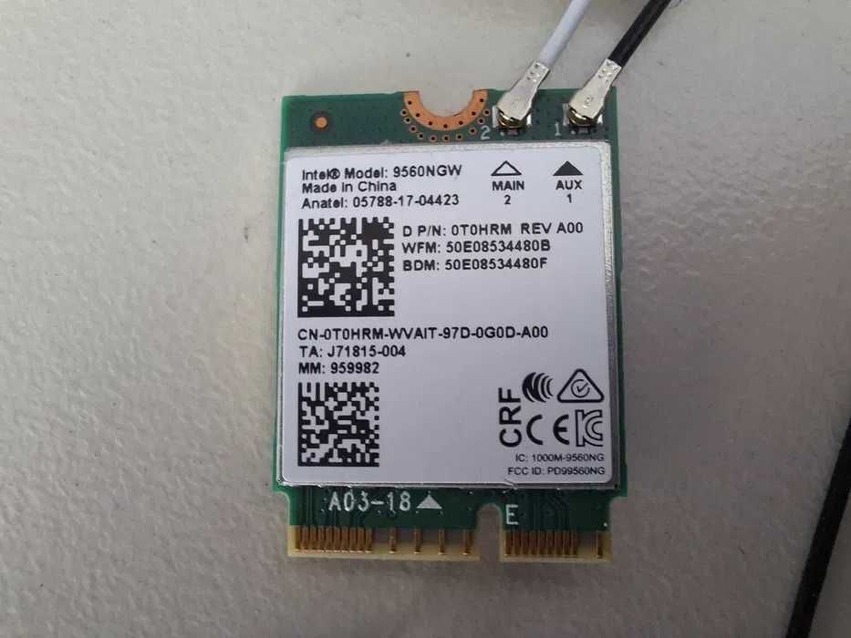 Placa retea pentru Dell + antena Intel Wifi AC 9560 1.73 Gbps